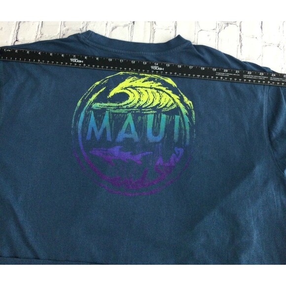 Maui T-Shirt Men’s Size 2XT Color Blue Graphic Tee - Picture 8 of 10